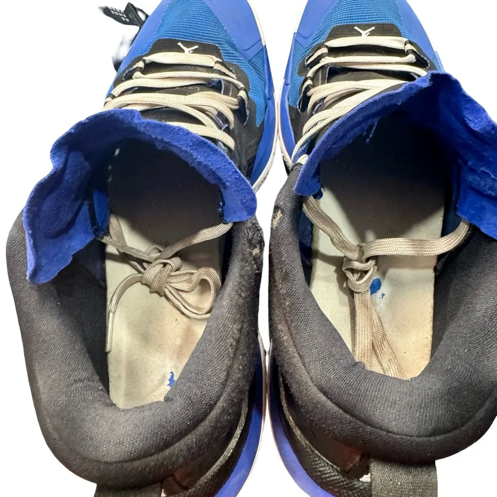 Jordan Zion 1 Duke Mens 12 Basketball Shoes Black White Hyper Royal Used - Picture 6 of 9